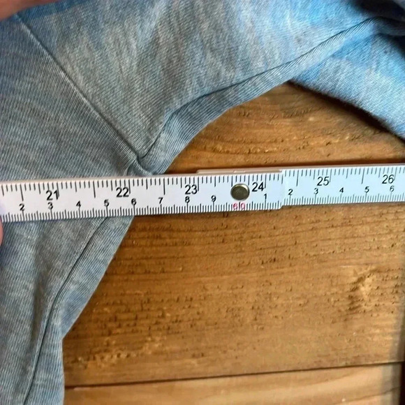 Vince Mens hooded pullover gray light blue stripes Lg cotton Modal Polyester Y2K - Picture 2 of 9